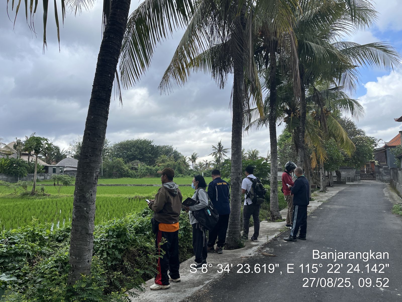 Kegiatan Verifikasi Data Luas Baku Sawah (LBS) di Kecamatan Banjarangkan.