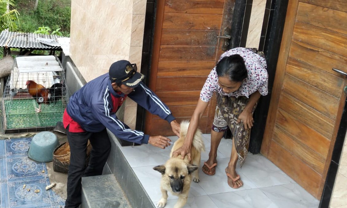 Gencarkan Pencegahan Rabies, Tim Dinas Pertanian Klungkung Sasar Desa Kutampi Nusa Penida